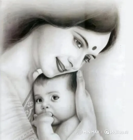 Mother and Child's Intimate Bond Captured – AI Generated Video | Hailuo AI