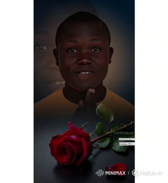 Stylized Portrait of a Young Black Boy with a Rose – AI Generated Video | Hailuo AI