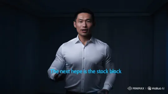 Asian Man Predicts Future Stock Market Trends – AI Generated Video | Hailuo AI