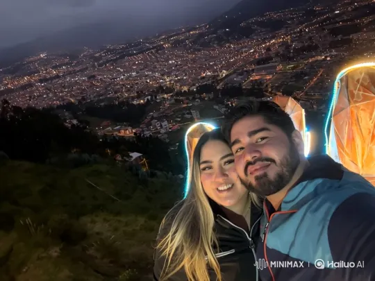 Family Portrait: Couple with Child in Cityscape – AI Generated Video | Hailuo AI