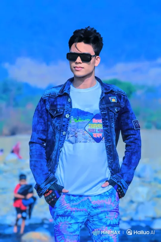 Stylish Young Man Showcases Confidence in Artistic Video – AI Generated Video | Hailuo AI