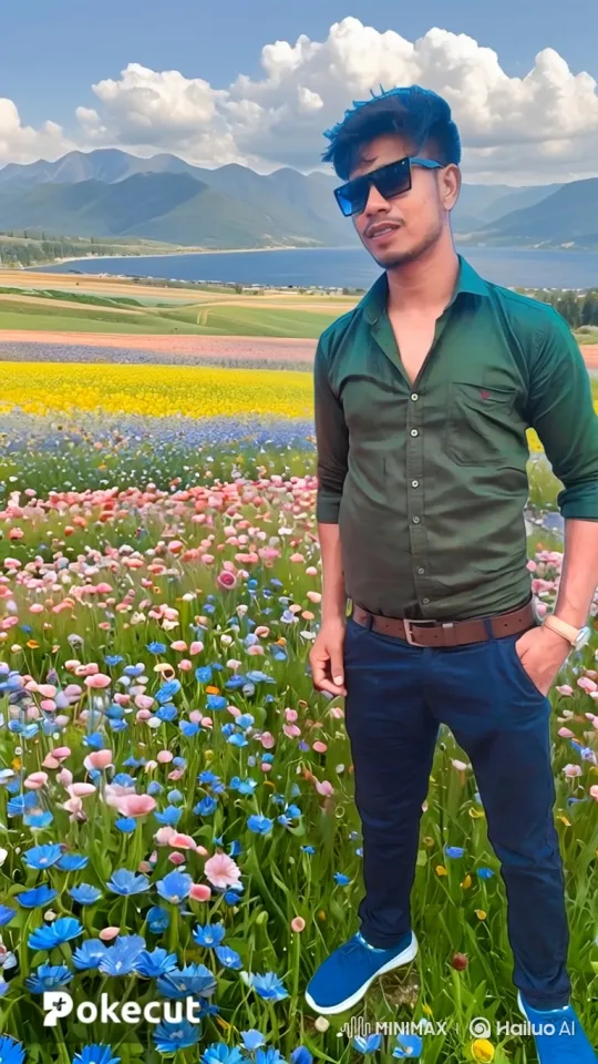 Young Couple Shares Quiet Moment in Scenic Field – AI Generated Video | Hailuo AI