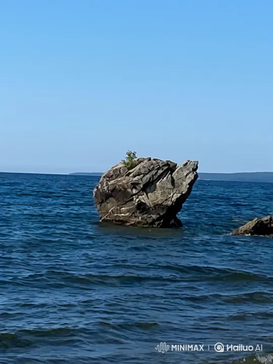Magical Turtle Rock Rotates in Serene Lake – AI Generated Video | Hailuo AI