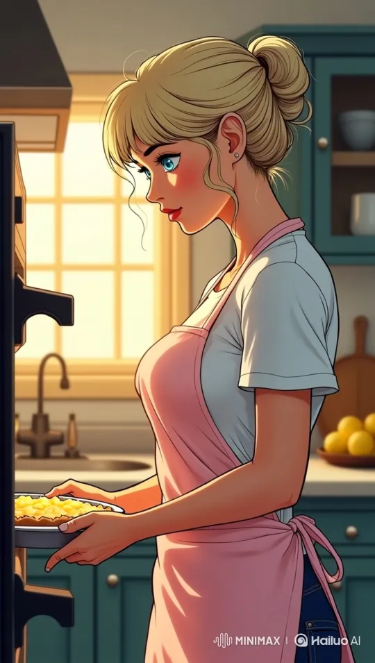 Young Woman Bakes Lemon Pie with Grace – AI Generated Video | Hailuo AI