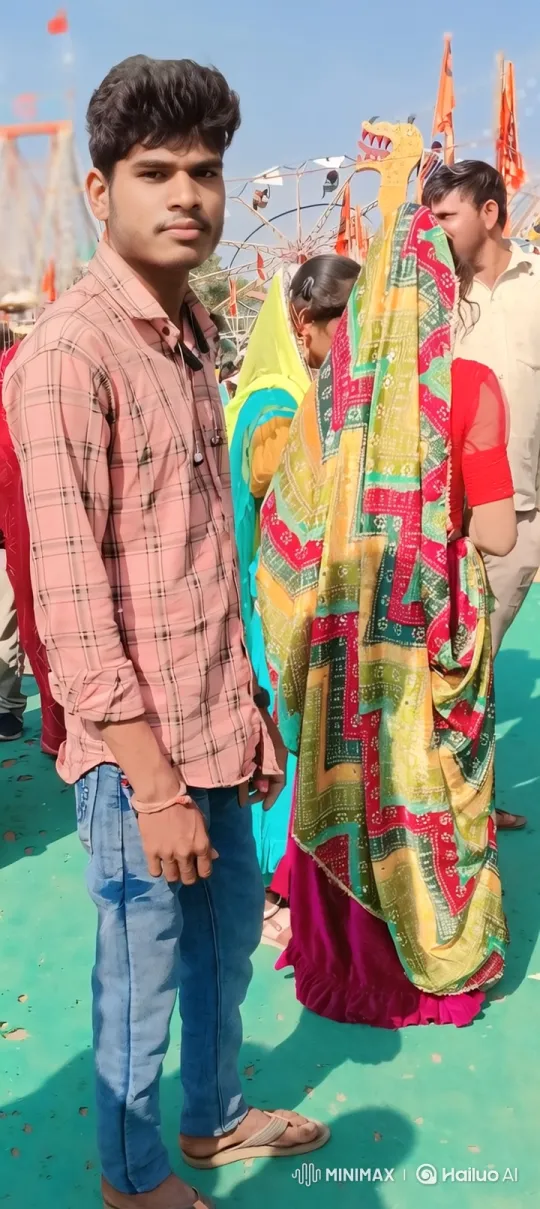 Young Man at Lively Outdoor Fair with Tracking Shot – AI Generated Video | Hailuo AI