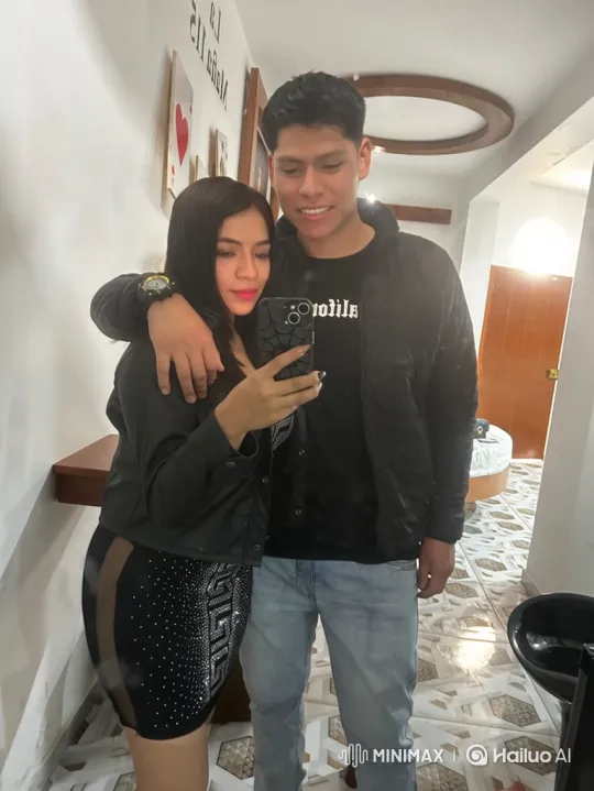 Young Family Captures Candid Mirror Selfie – AI Generated Video | Hailuo AI