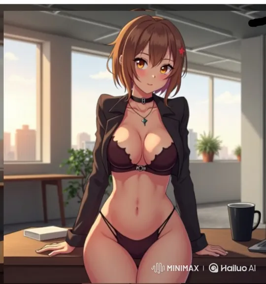 Young Couple Sharing a Gentle Kiss in an Office Setting – AI Generated Video | Hailuo AI