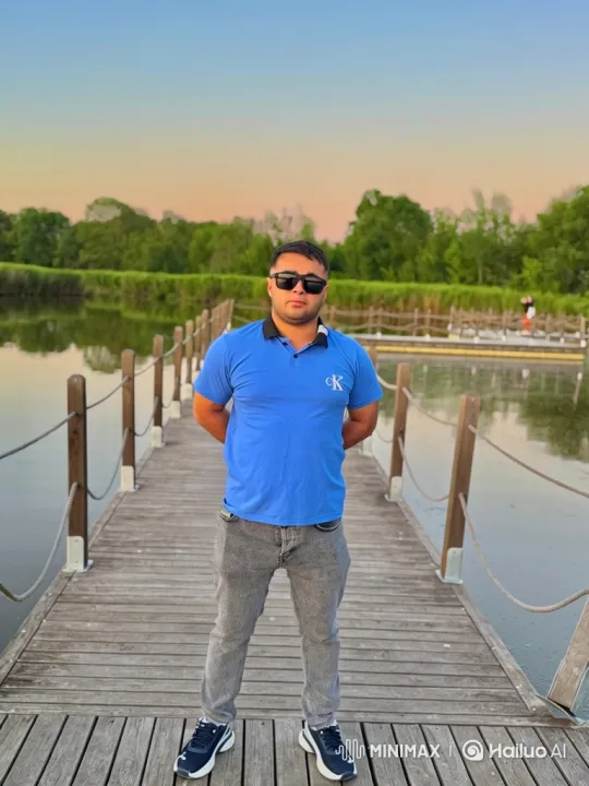 Man Handcuffed by Police on Wooden Pier at Sunset – AI Generated Video | Hailuo AI