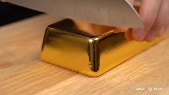 Glass Gold Brick: A Unique Material – AI Generated Video | Hailuo AI