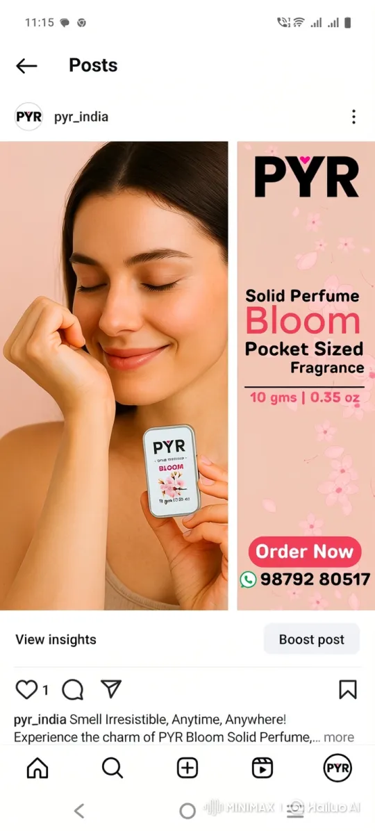 PYR Solid Perfume: Animated Advertisement – AI Generated Video | Hailuo AI