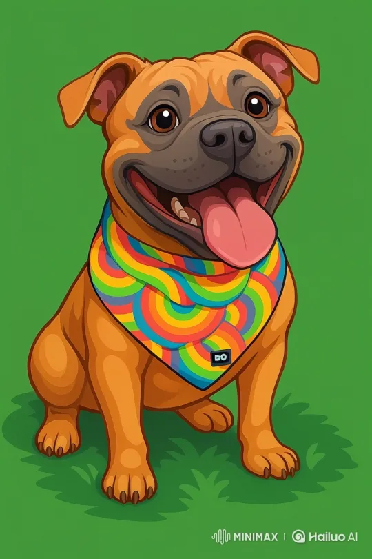 Animated Cartoon Dog with Playful Pant and Happy Gaze – AI Generated Video | Hailuo AI