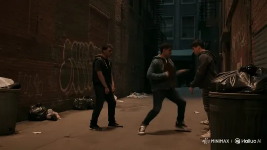 Urban Alleyway Street Fight Between Chance, Elliot, and Coolkid – AI Generated Video | Hailuo AI