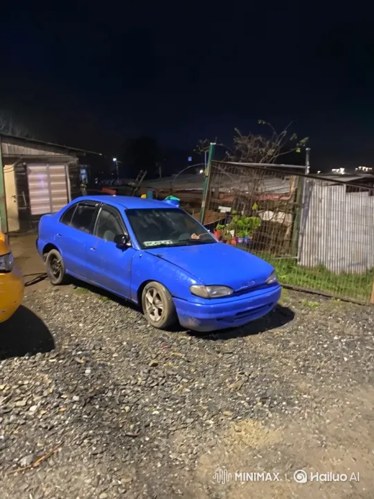 Car Lowering Transformation on Gravel Lot at Night – AI Generated Video | Hailuo AI
