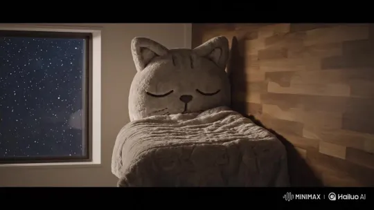 Cozy Cat Shaped Bed Design – AI Generated Video | Hailuo AI
