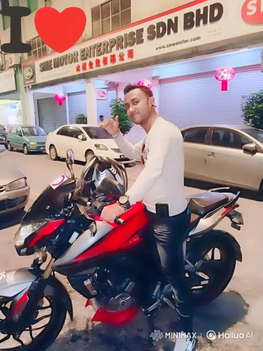 Man Prepares to Ride Motorcycle, Bids Farewell – AI Generated Video | Hailuo AI