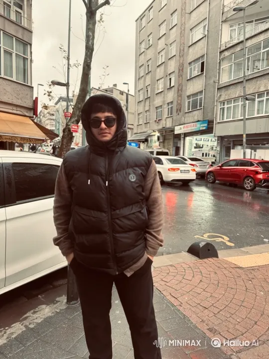 Young Man Flees Police in Rainy City Street – AI Generated Video | Hailuo AI