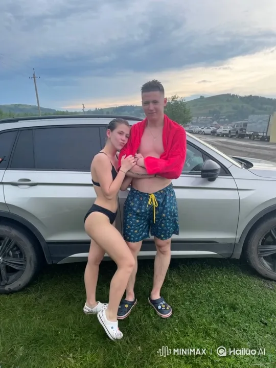 Family Embrace: Couple and Child's Joyful Reunion – AI Generated Video | Hailuo AI
