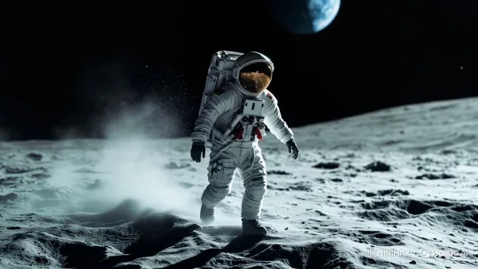 Lunar Walk: Astronaut's Solitary Journey on the Moon – AI Generated Video | Hailuo AI
