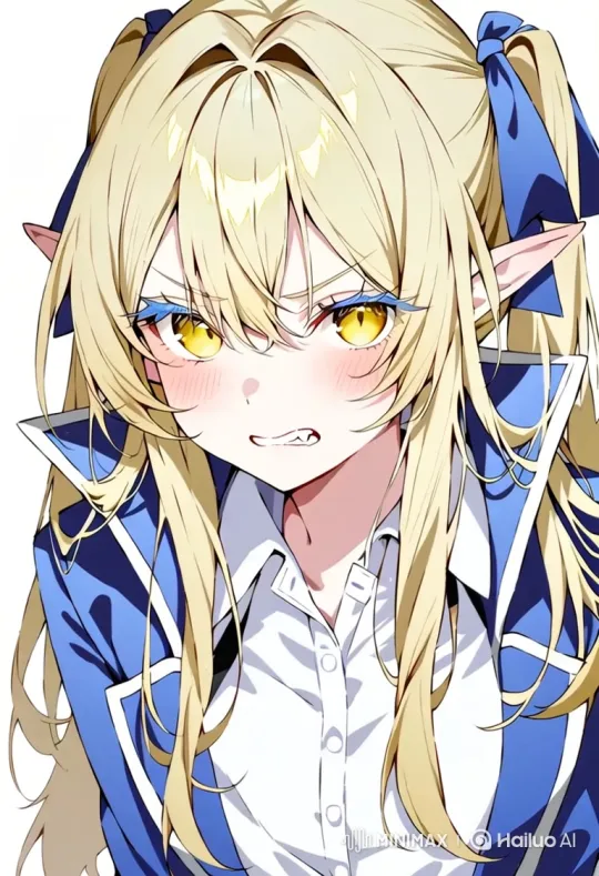 Elf Girl Expresses Frustration with Intense Glare – AI Generated Video | Hailuo AI