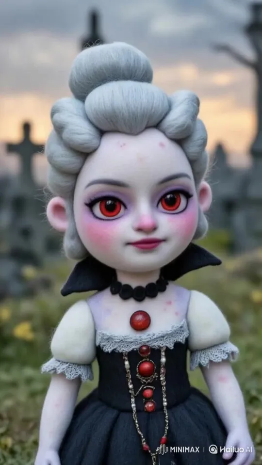 Vampire to Zombie Transformation Makeup Tutorial – AI Generated Video | Hailuo AI