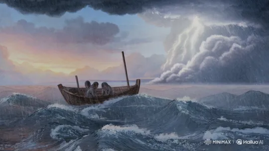 Bengali Boys Battle Kaalboishakhi Tempest in Ghibli Style – AI Generated Video | Hailuo AI