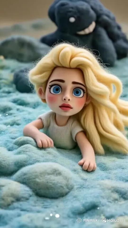 Girl Attacked by Sea Monster in Pool – AI Generated Video | Hailuo AI
