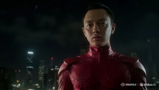 Heroic Figure Prepares for Elemental Battle in Futuristic Cityscape – AI Generated Video | Hailuo AI