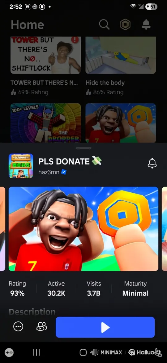 Roblox Mobile Game Showcase with Animated Thumbs – AI Generated Video | Hailuo AI