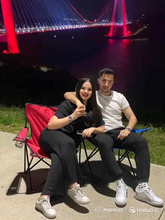 Family Embrace Captured in Night View – AI Generated Video | Hailuo AI