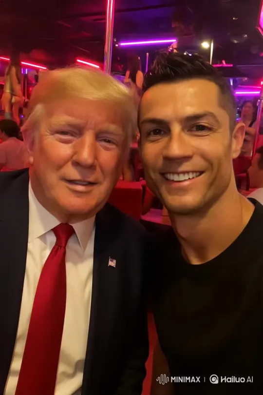 Trump and Ronaldo Allegedly at Thai Strip Club – AI Generated Video | Hailuo AI