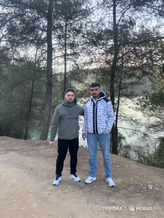 Two Men Run into Woods with Handguns – AI Generated Video | Hailuo AI