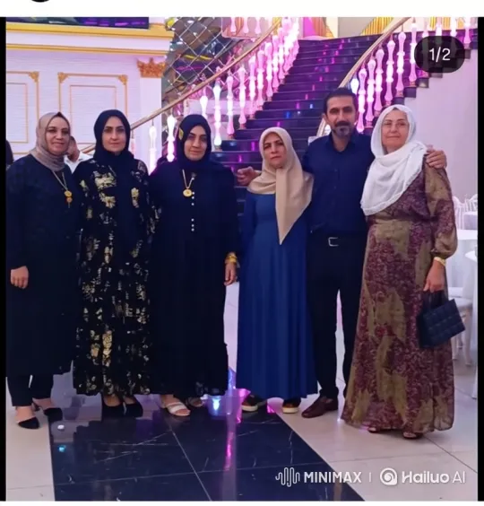 Elegant Group Pose for Photo in Decorated Hall – AI Generated Video | Hailuo AI