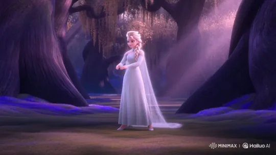 Elsa from Frozen 2 Does Fitness Challenge in Enchanted Forest – AI Generated Video | Hailuo AI