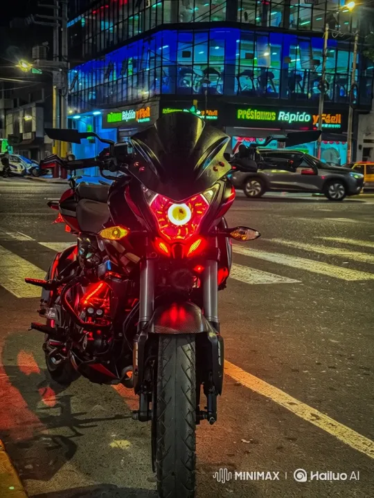 Motorcycle Transforms into Jet Aircraft at Night – AI Generated Video | Hailuo AI