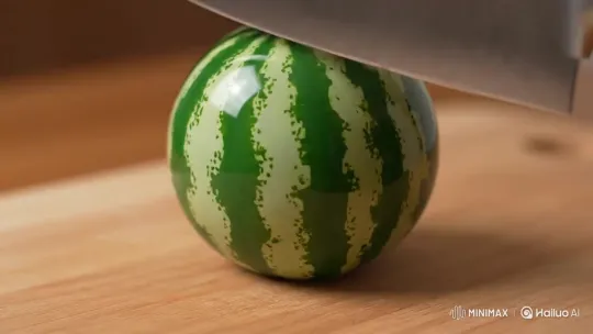 Transforming a Watermelon into Cozy Slime – AI Generated Video | Hailuo AI