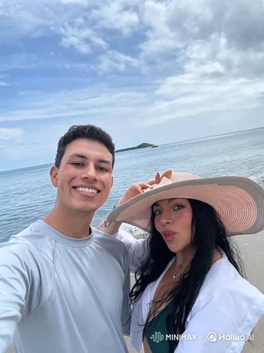 Family Portrait: Couple and Daughter on Beach – AI Generated Video | Hailuo AI