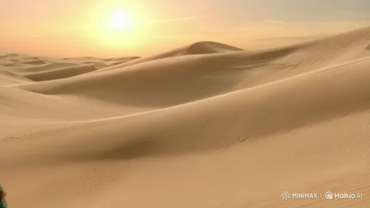 Magical Desert Journey with an Indian Grandmother and Monkey – AI Generated Video | Hailuo AI