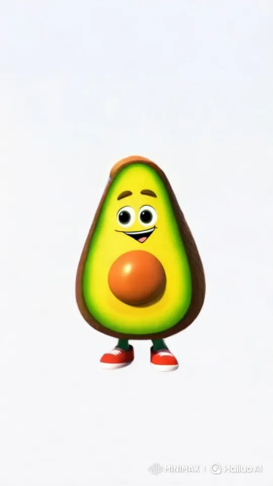 Animated Avocado's Exhausting Mountain Journey – AI Generated Video | Hailuo AI