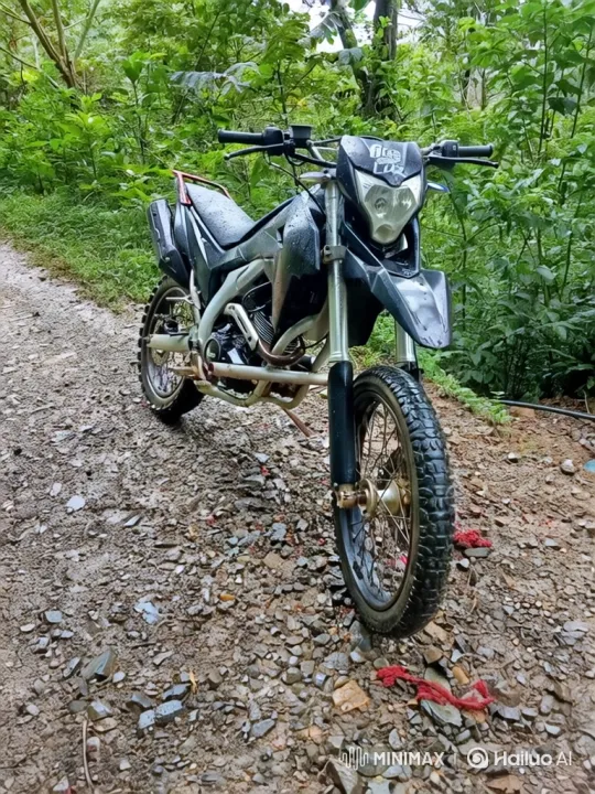 Motorcycle Starts and Drives Through Forest Path – AI Generated Video | Hailuo AI