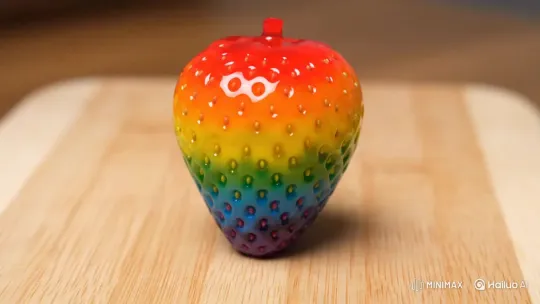 Rainbow Strawberry: A Multicolored Delight – AI Generated Video | Hailuo AI