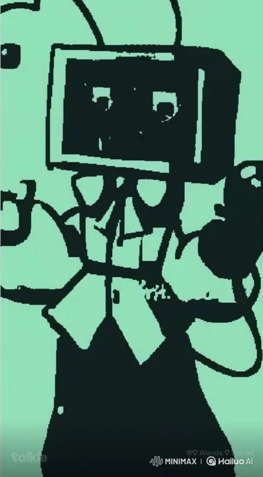 Stylized Character's Distorted Lunge and Glitches Scary Effect – AI Generated Video | Hailuo AI