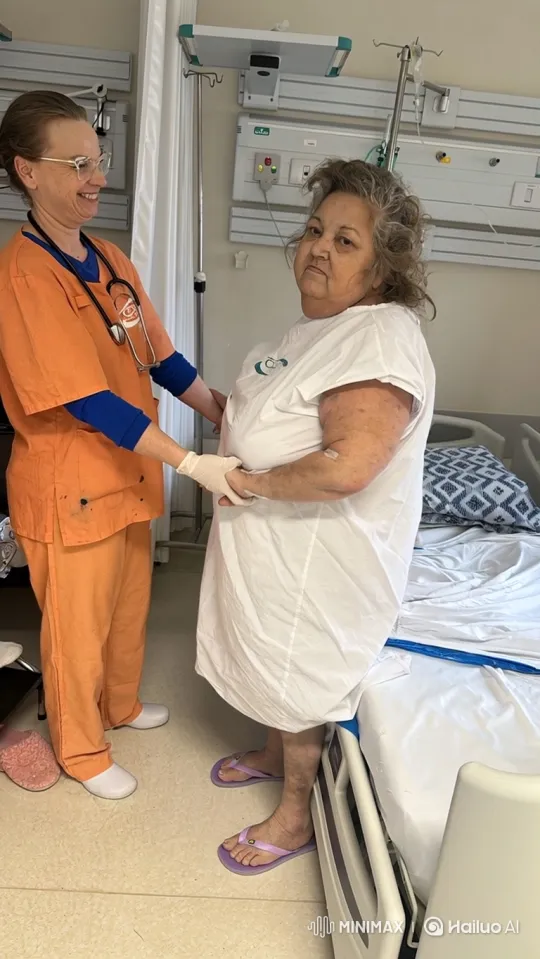 Healthcare Worker and Patient Joyfully Dance in Hospital – AI Generated Video | Hailuo AI