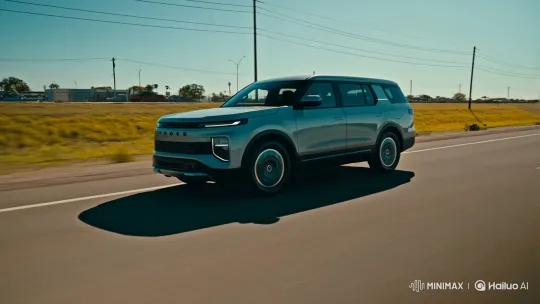 Truck Right, Pan Left, Tracking Shot of a Car – AI Generated Video | Hailuo AI