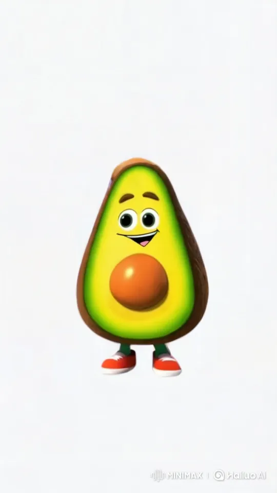 Avocado Character Experiences Bitterness After Eating – AI Generated Video | Hailuo AI