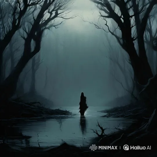 Mysterious Figure Dissolves in Foggy, Flooded Forest – AI Generated Video | Hailuo AI
