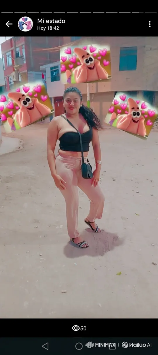 Young Woman Smiles with Animated Patrick Star Stickers – AI Generated Video | Hailuo AI