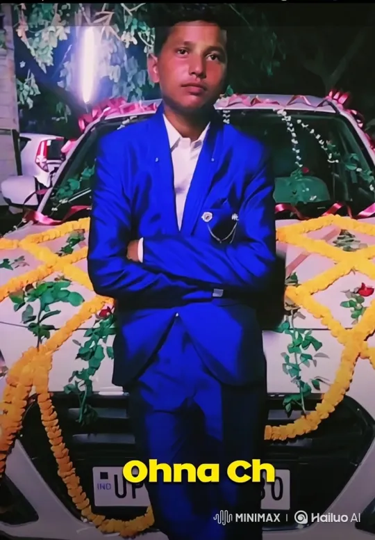 Young Man in Royal Blue Suit Prepares for Celebration – AI Generated Video | Hailuo AI