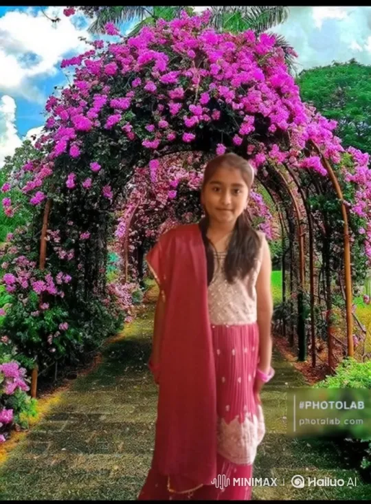 Indian Prime Minister Narendra Modi greets a young girl in a garden – AI Generated Video | Hailuo AI