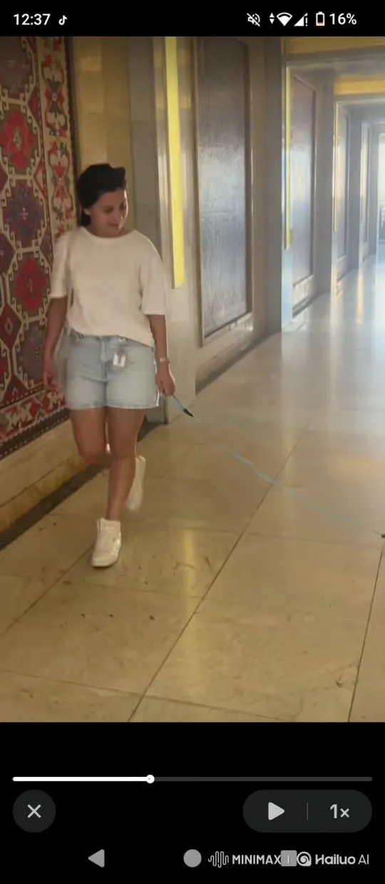 Young Woman Embraces Joyful Child in Bright Corridor – AI Generated Video | Hailuo AI