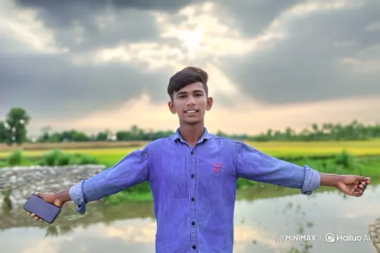 Young Couple Shares Serene Moment in Golden Hour Park – AI Generated Video | Hailuo AI